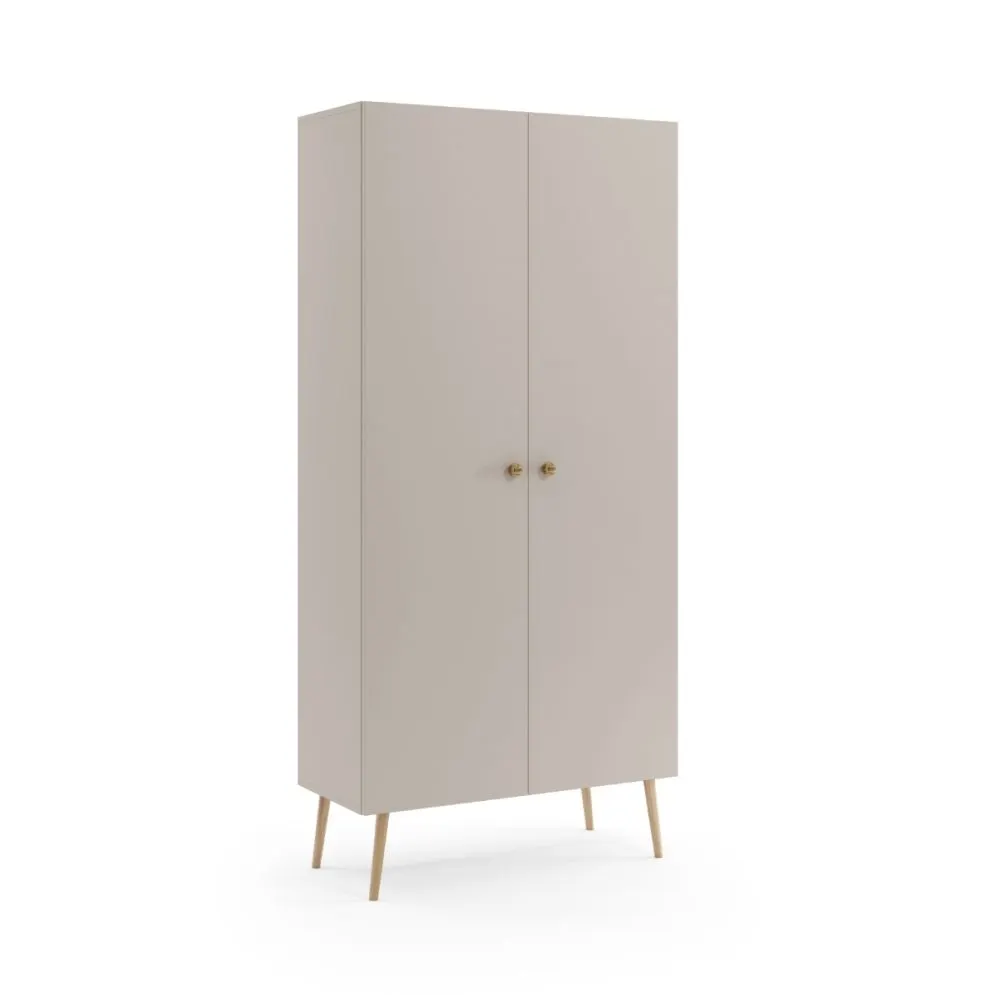 Szafa LEBEL z półkami 87cm kaszmirowa do sypialni I sklep meblowy MIRAT. styl SKANDYNAWSKI kolekcja LEBEL