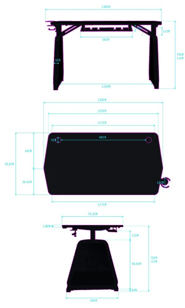Biurko gamingowe BOOSTER czarne dla gracza I sklep meblowy MIRAT.