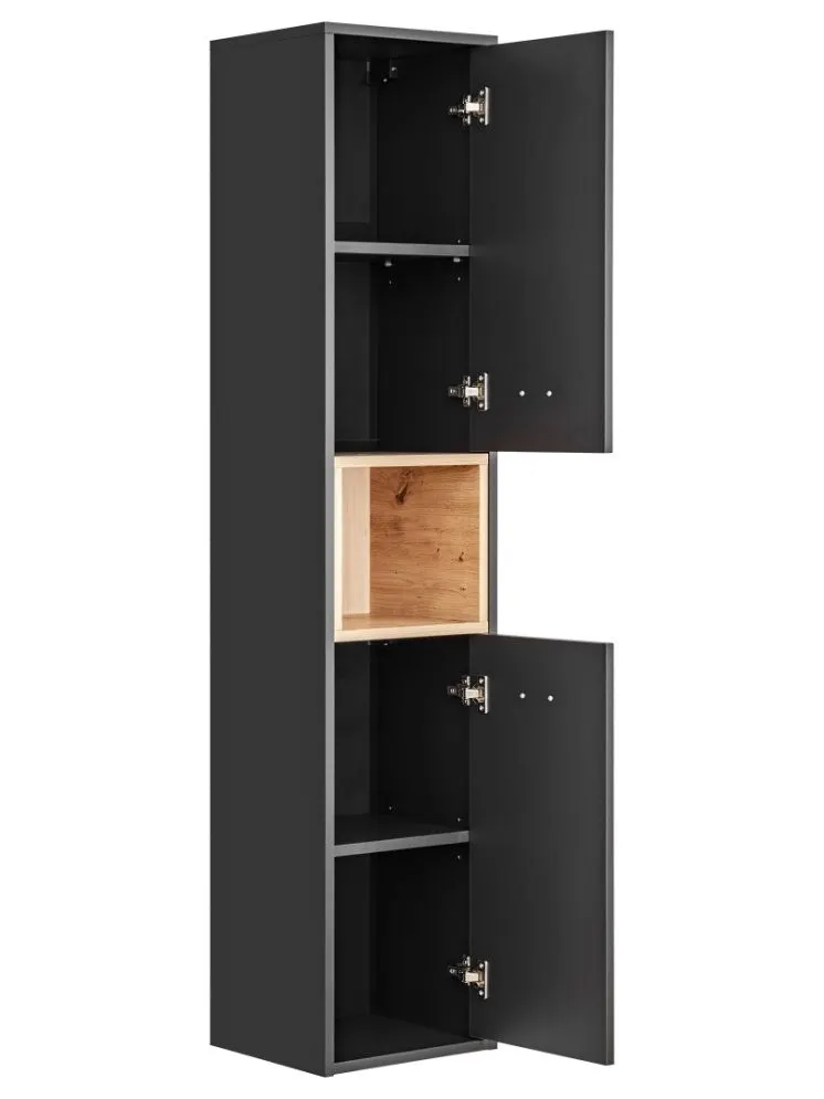 Szafka łazienkowa BORNEO COSMOS 800 grafitowa słupek | MIRAT.  kolekcja BORNEO COSMOS