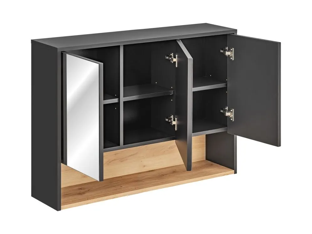 Szafka łazienkowa BORNEO COSMOS 845 grafitowa z lustrem | MIRAT. kolekcja BORNEO COSMOS