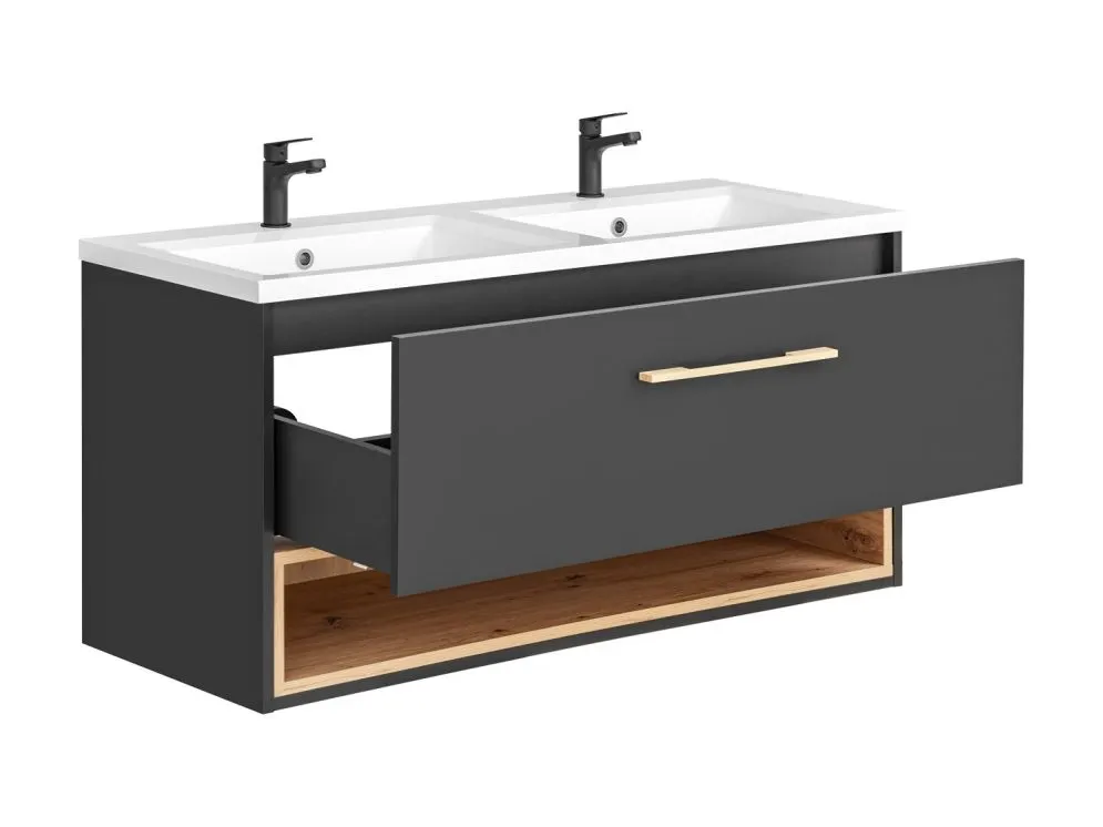 Szafka pod umywalkę BORNEO COSMOS 854 80cm grafitowa wisząca | MIRAT.  kolekcja BORNEO COSMOS