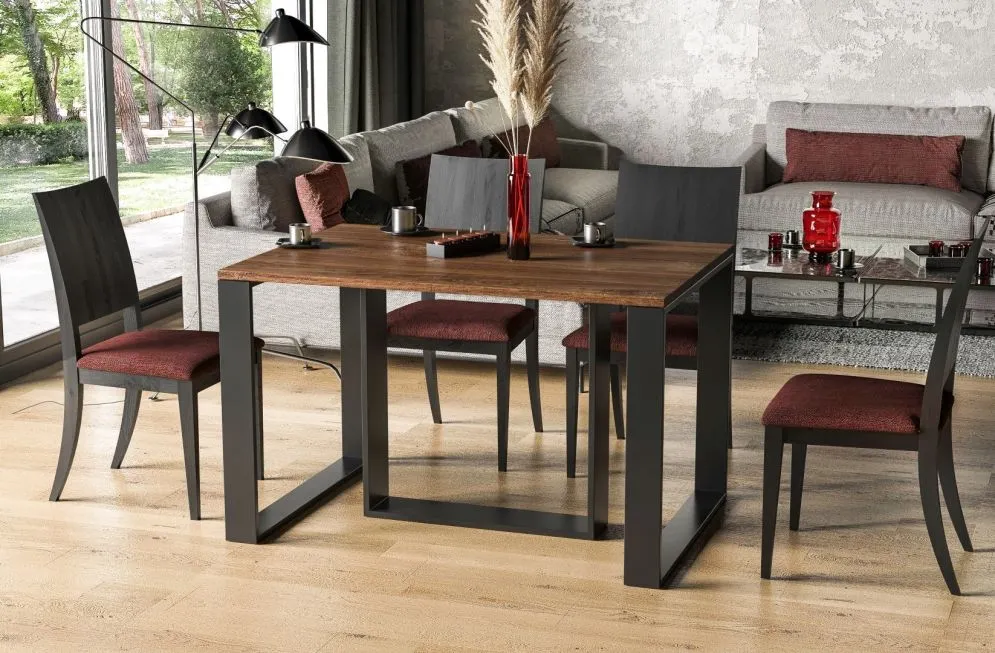 Stół rozkładany BORYS 130(250)x80 dąb stirling do salonu I sklep meblowy MIRAT. styl LOFT