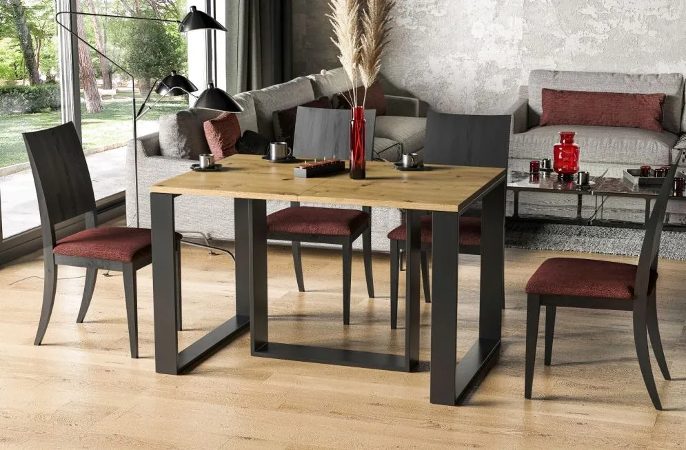 Stół rozkładany BORYS 130(330)x80 dąb artisan polskiej produkcji I sklep meblowy MIRAT. styl LOFT