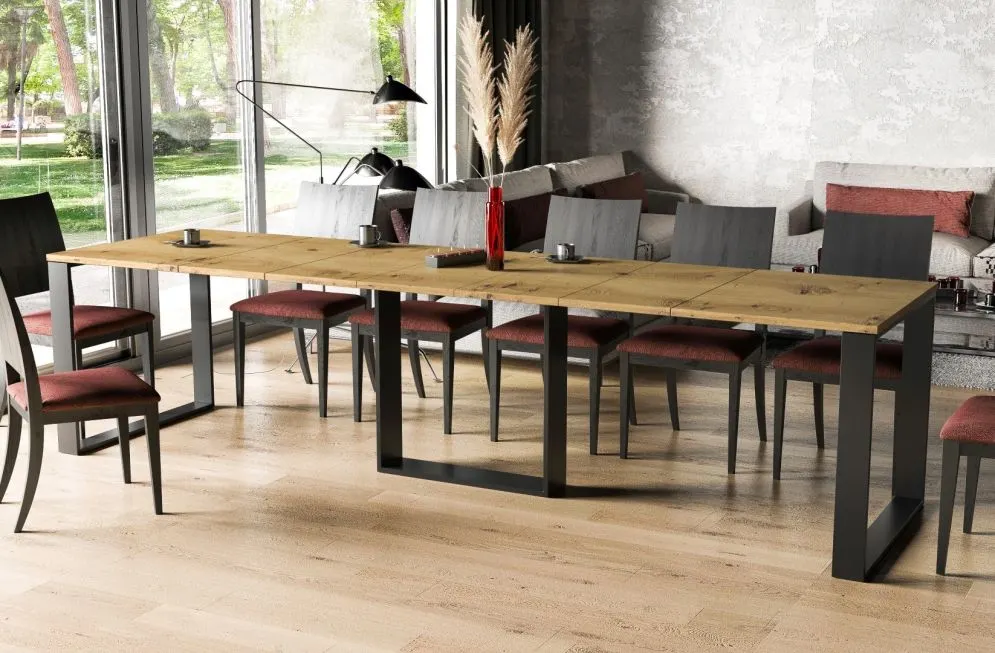 Stół rozkładany BORYS 130(210)x80 dąb artisan nowoczesny I sklep meblowy MIRAT. styl LOFT