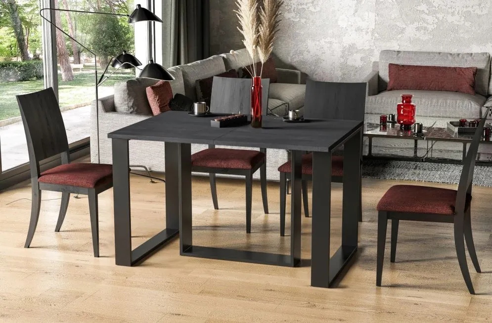 Stół rozkładany BORYS 130(210)x80 beton ciemny do jadalni I sklep meblowy MIRAT. styl LOFT