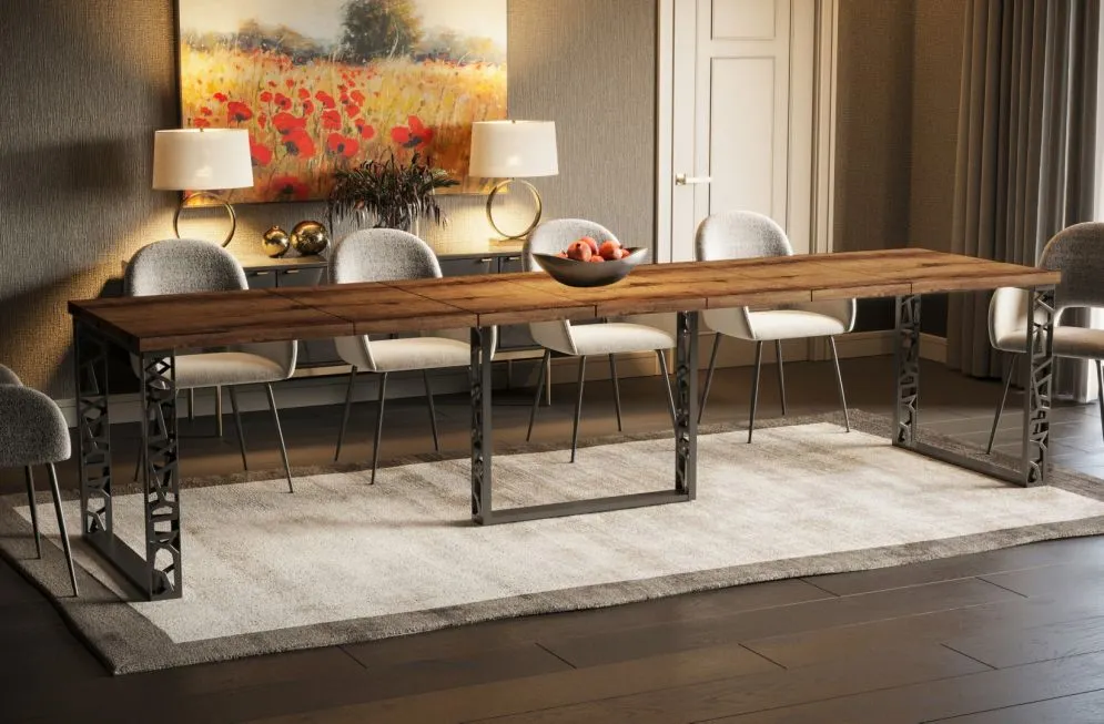 Stół rozkładany BORYS MAX 130(330)x85 dąb monastery do salonu I sklep meblowy MIRAT. styl LOFT