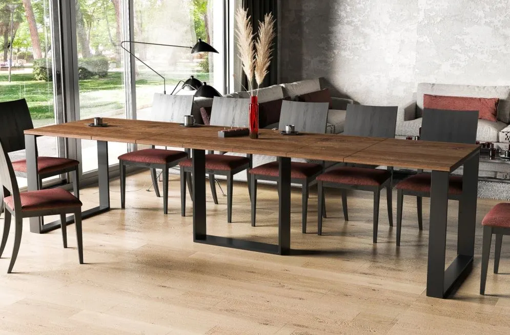 Stół rozkładany BORYS 130(330)x80 dąb stirling do jadalni I sklep meblowy MIRAT. styl LOFT