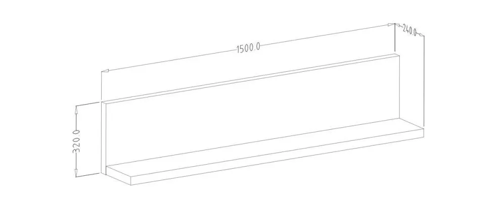 Półka BOTA antracytowa HELVETIA | MIRAT. w stylu LOFT kolekcja BOTA