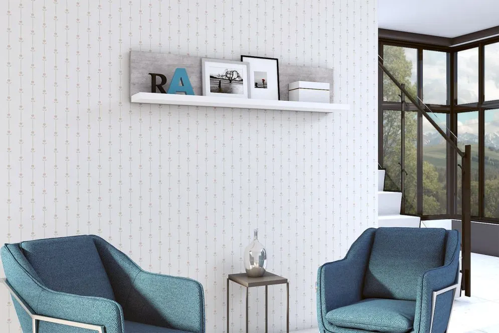 Półka BOTA biała/beton colorado HELVETIA | MIRAT. w stylu LOFT kolekcja BOTA