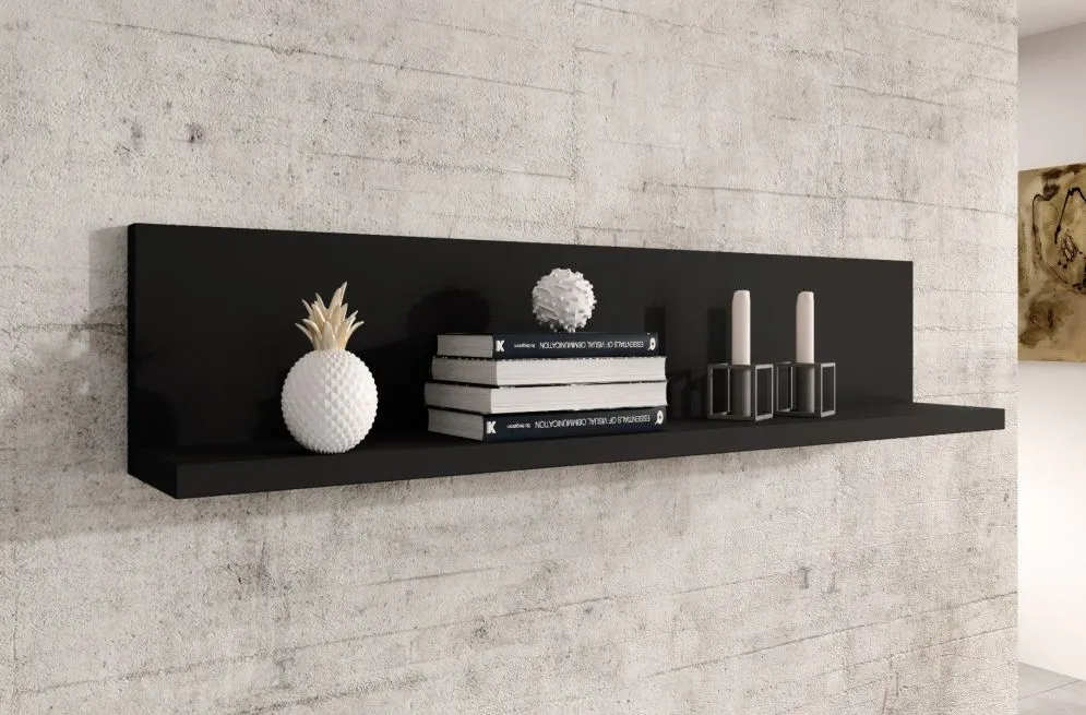 Półka BOTA czarna supermat HELVETIA | MIRAT. styl LOFT kolekcja BOTA