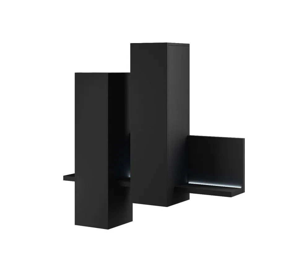 Witryna wisząca BOTA czarna supermat HELVETIA | MIRAT. styl LOFT kolekcja BOTA