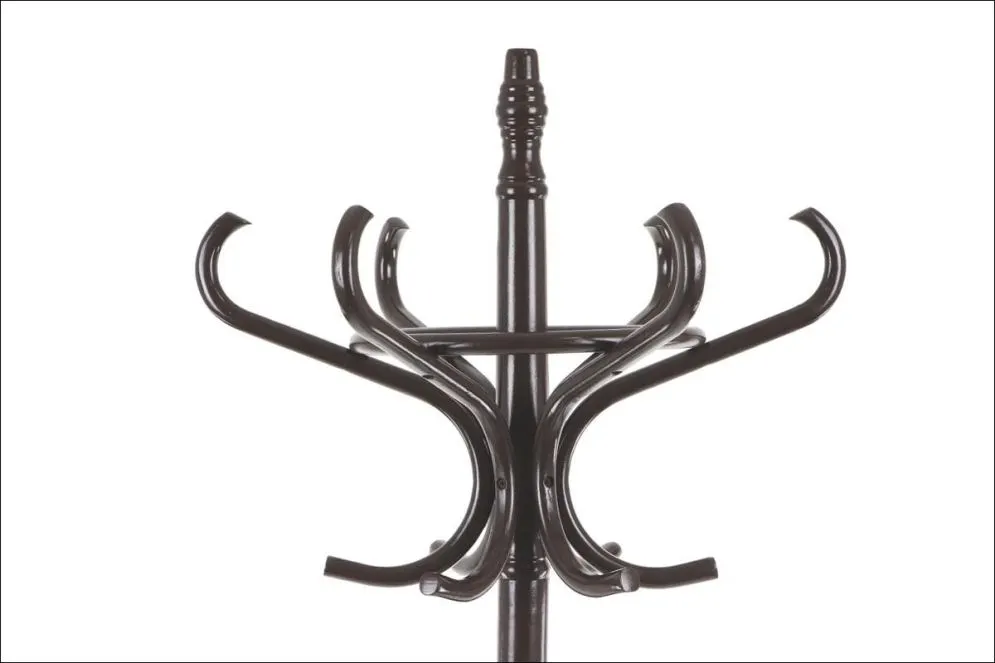 Wieszak drewniany WDR-1 ciemny brąz do poczekalni | MIRAT. styl VINTAGE