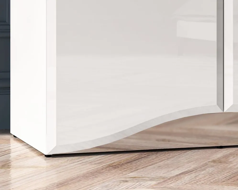 Szafka RTV BLANC 03 1D2S 160 biały połysk I sklep meblowy MIRAT. styl GLAMOUR kolekcja BLANC