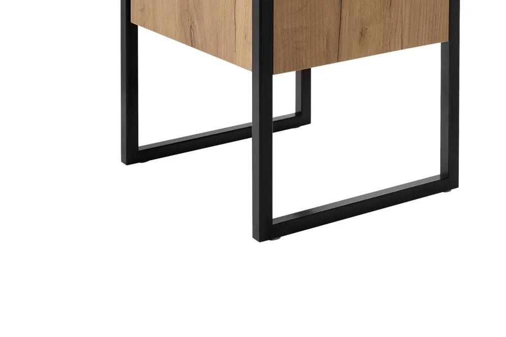 Szafka łazienkowa BROOKLIN 800 dąb craft złoty słupek | MIRAT. w stylu LOFT kolekcja BROOKLIN