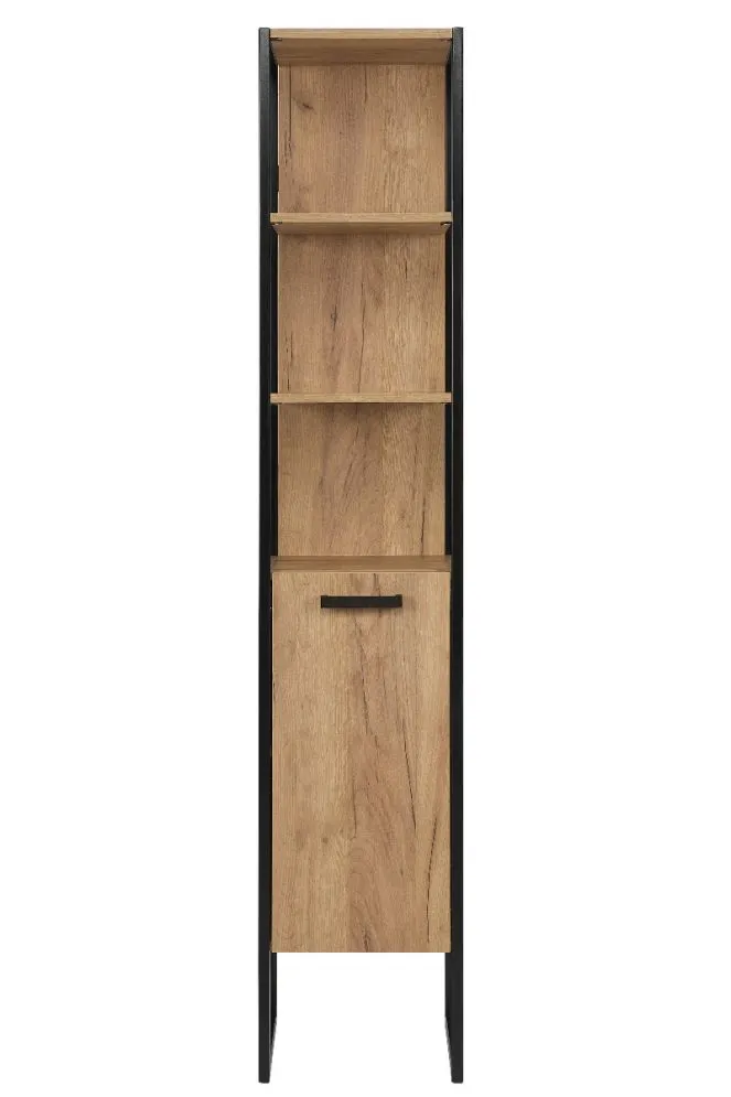 Szafka łazienkowa BROOKLIN 800 dąb craft złoty słupek | MIRAT. w stylu LOFT kolekcja BROOKLIN