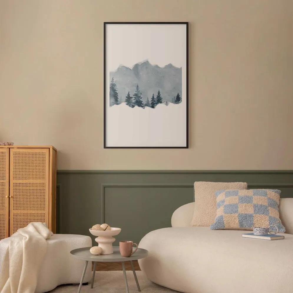 Plakat Wycinek Syberii 21x30 cm z ramą czarną z marginesem | MIRAT.