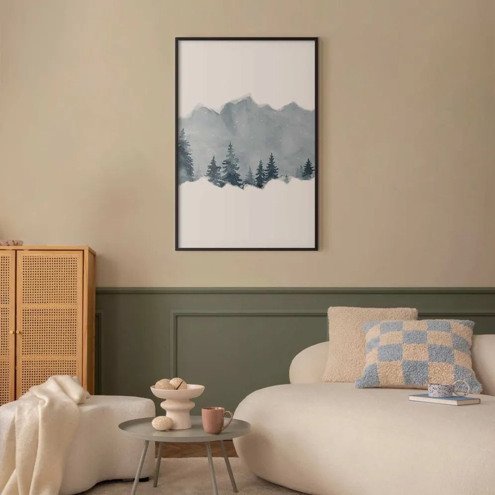 Plakat Wycinek Syberii 60x90 cm z ramą czarną bez marginesu | MIRAT.