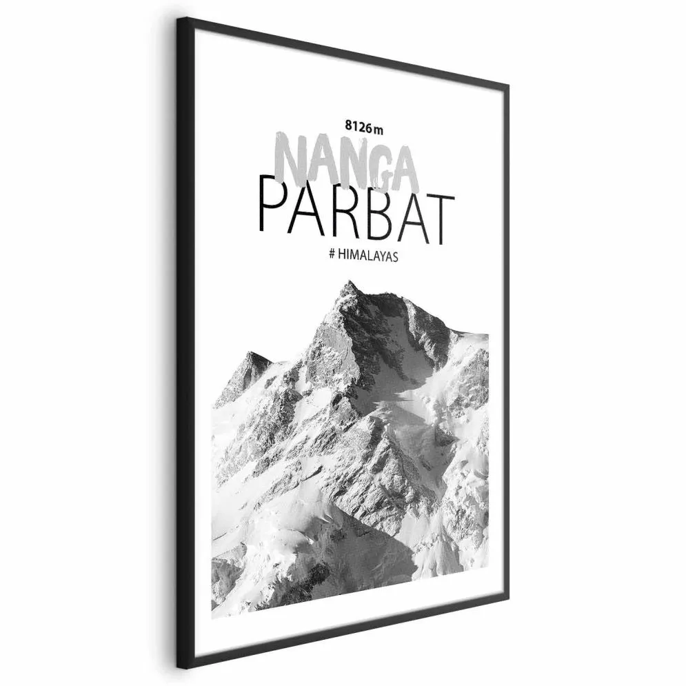 Plakat Nanga Parbat 40x60 cm z ramą czarną z marginesem | MIRAT.
