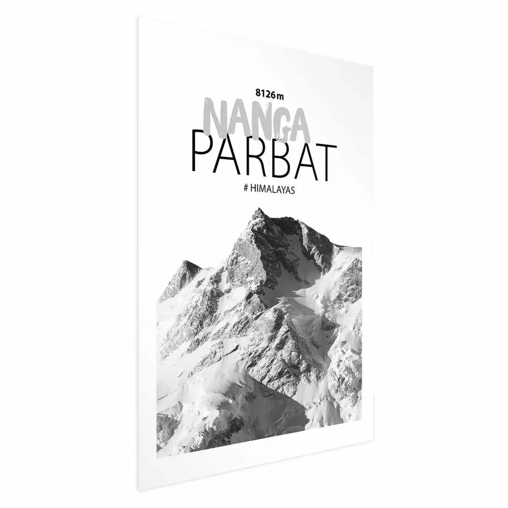 Plakat Nanga Parbat 40x60 cm bez ramy z marginesem | MIRAT.