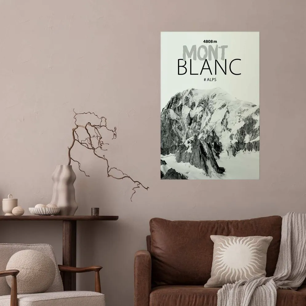 Plakat Mont Blanc 21x30 cm bez ramy bez marginesu | MIRAT.