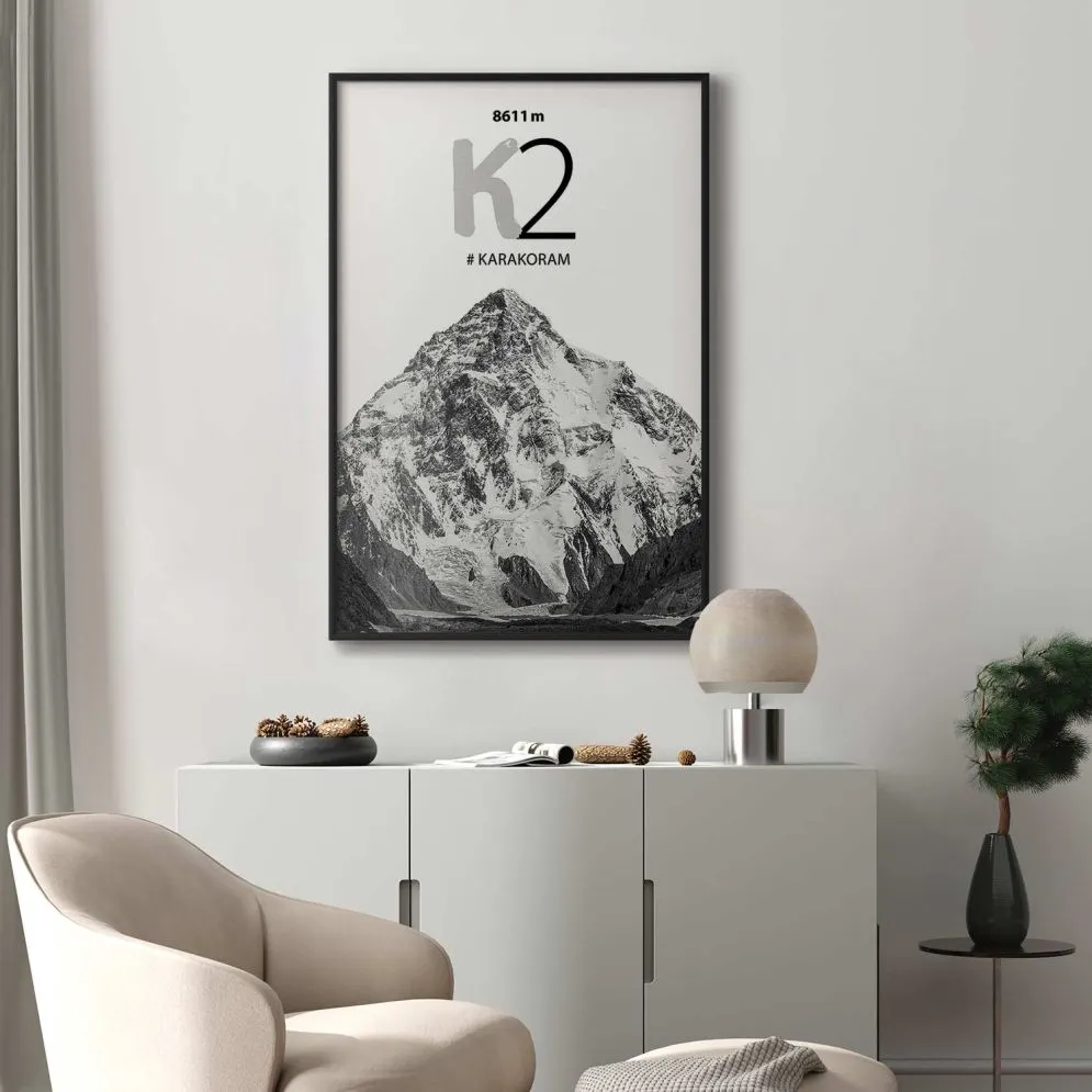 Plakat K2 40x60 cm z ramą czarną bez marginesu | MIRAT.