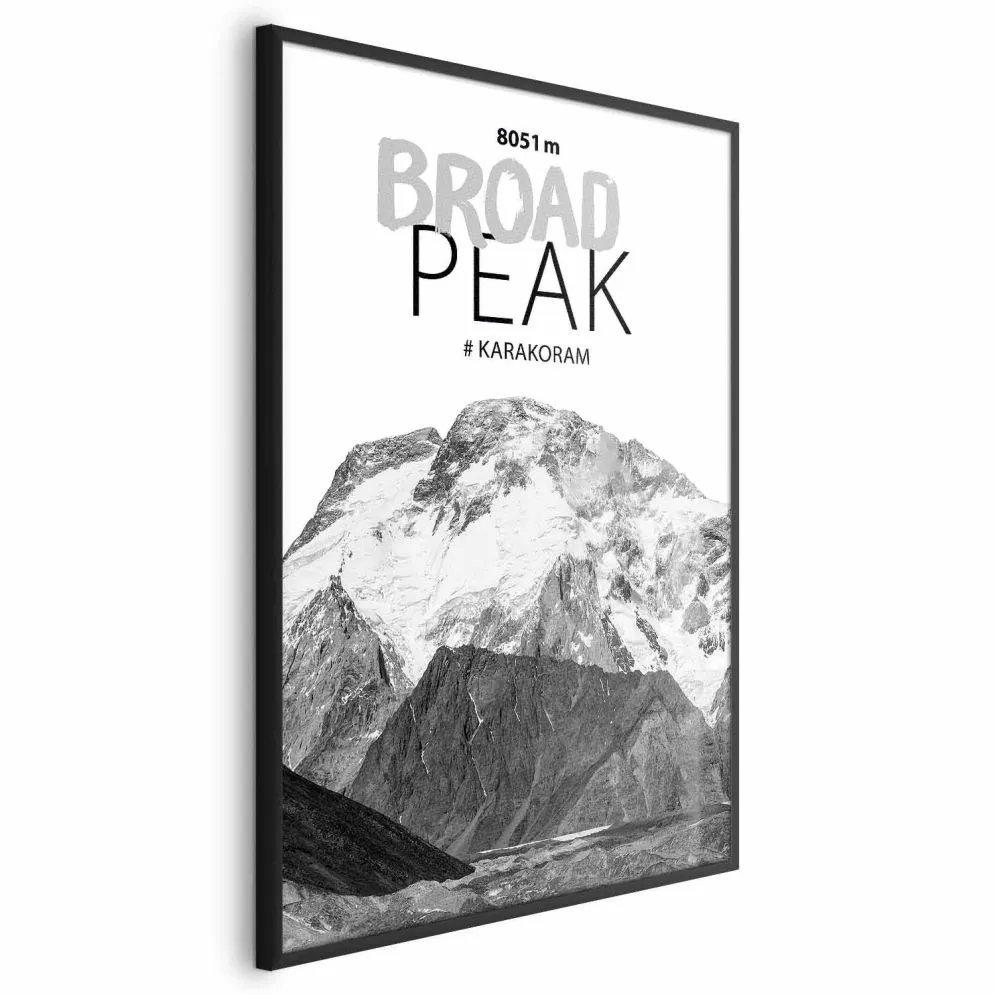 Plakat Broad Peak 60x90 cm z ramą czarną bez marginesu | MIRAT.