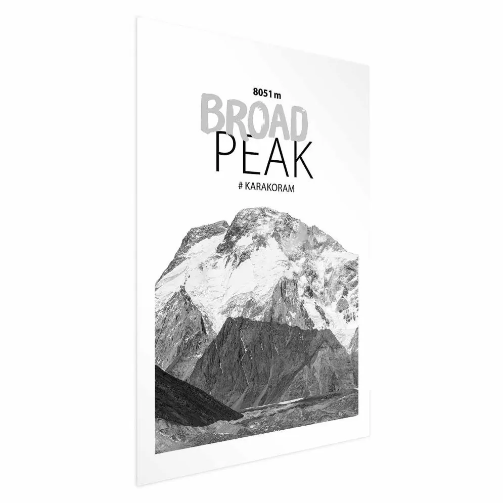 Plakat Broad Peak 40x60 cm bez ramy z marginesem | MIRAT.