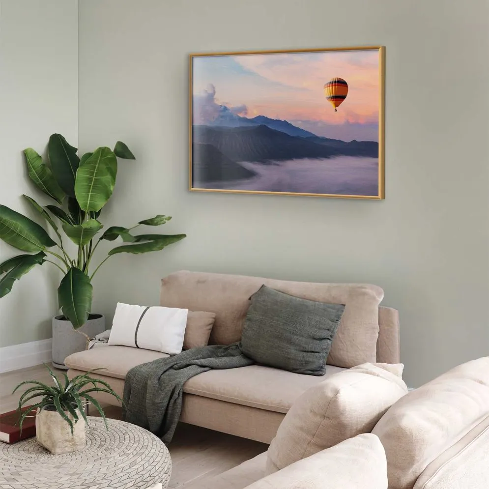 Plakat Warto marzyć 42x29,7 cm z ramą złotą bez marginesu | MIRAT.