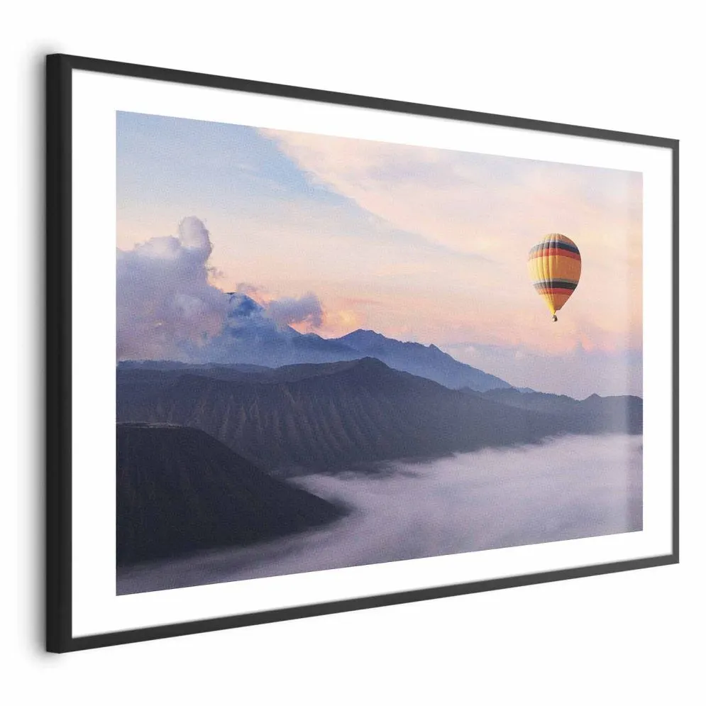 Plakat Warto marzyć 30x21 cm z ramą czarną z marginesem | MIRAT.