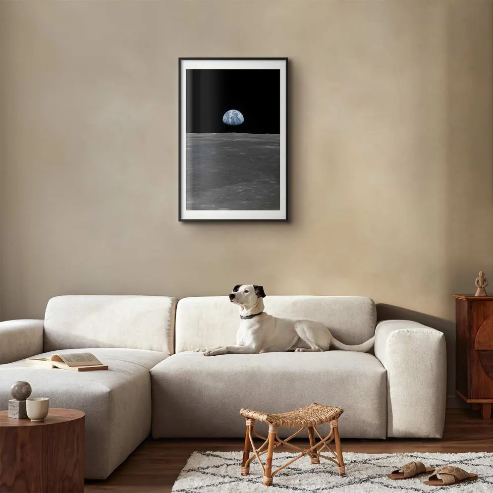 Plakat Daleko od domu 21x30 cm z ramą czarną z marginesem | MIRAT.