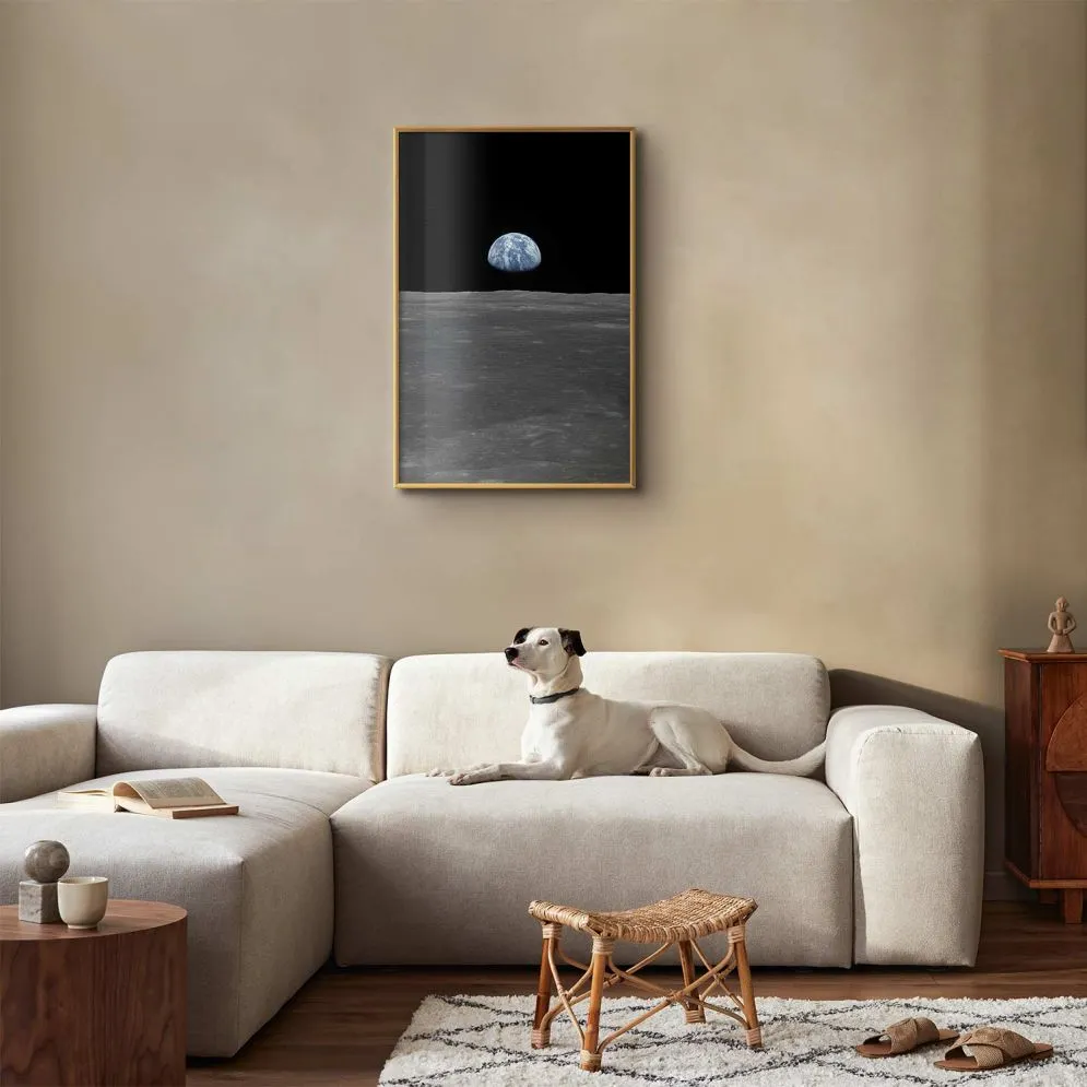 Plakat Daleko od domu 21x30 cm z ramą złotą bez marginesu | MIRAT.