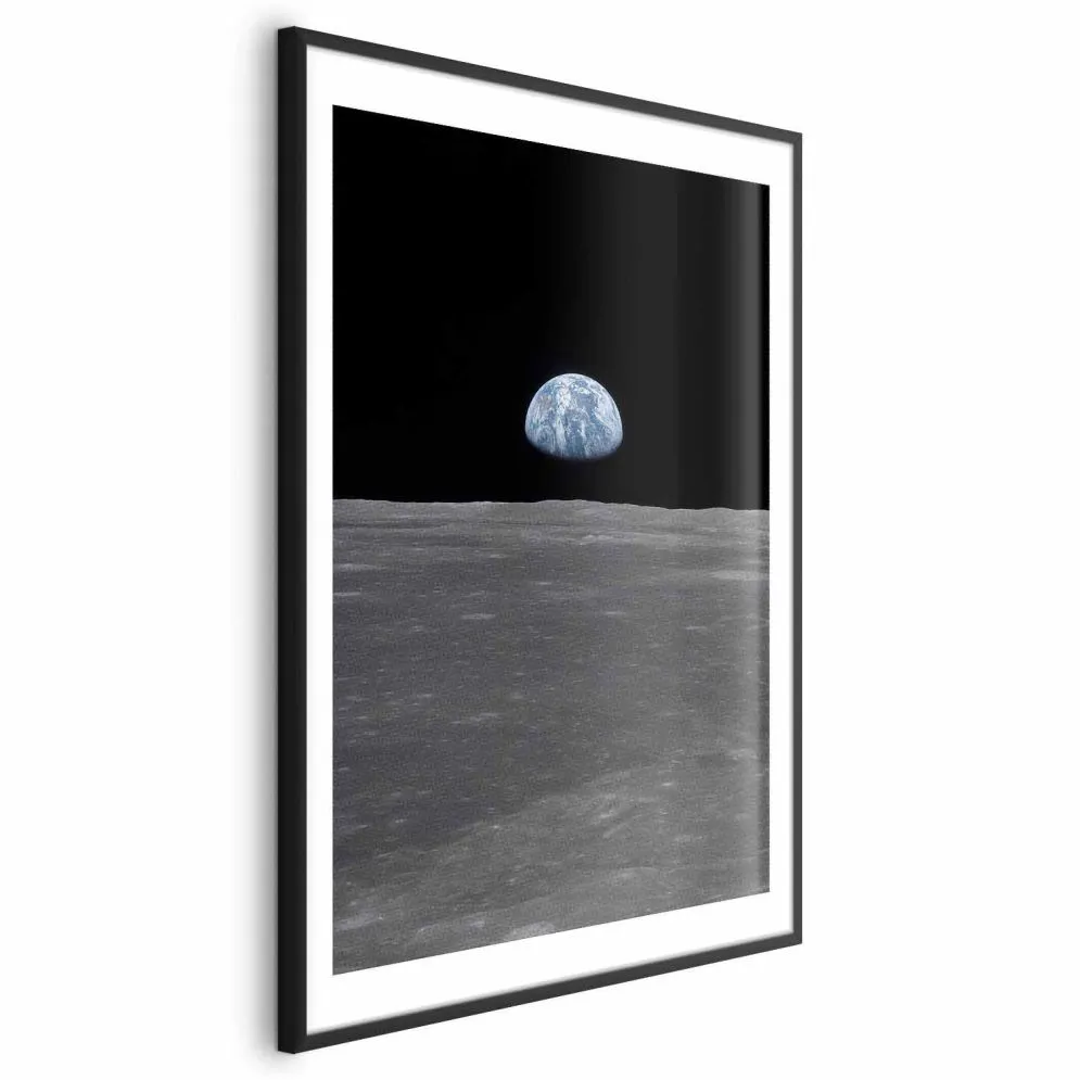 Plakat Daleko od domu 21x30 cm z ramą czarną z marginesem | MIRAT.