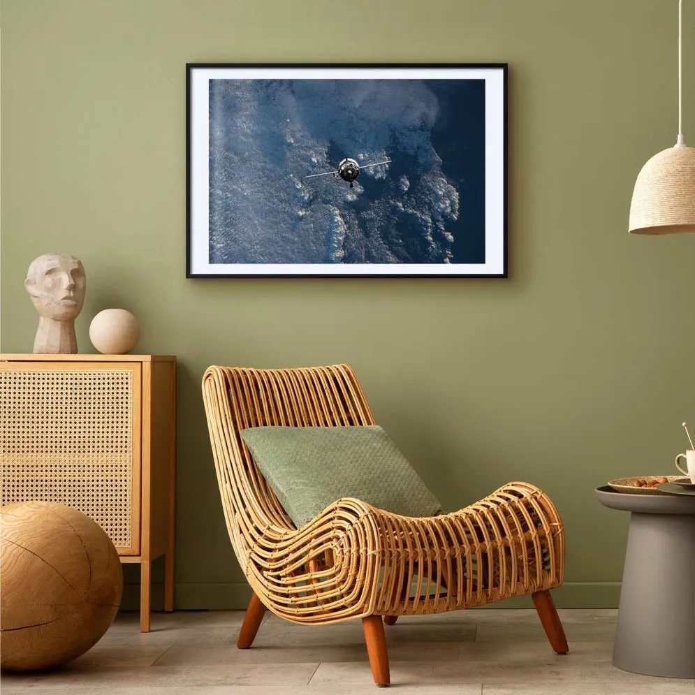 Plakat Błękitna planeta 30x21 cm z ramą czarną z marginesem | MIRAT.