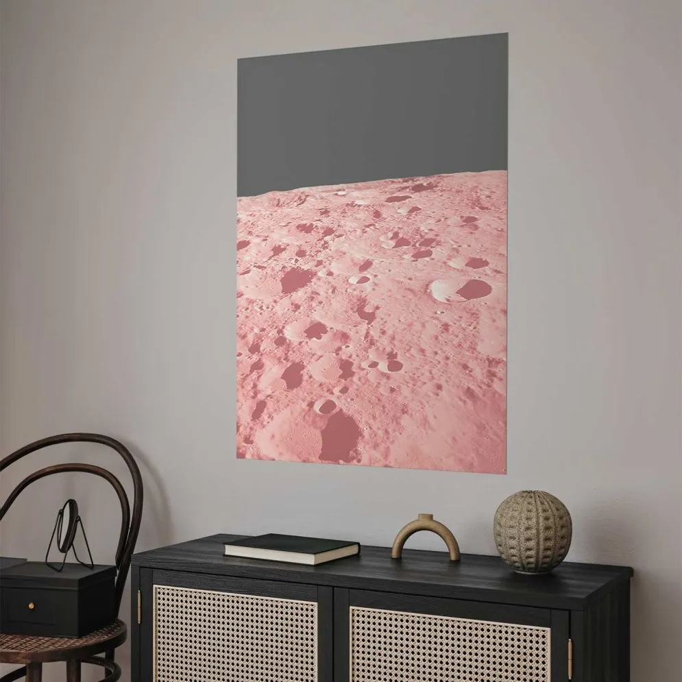 Plakat Różowy księżyc 21x30 cm bez ramy bez marginesu | MIRAT.