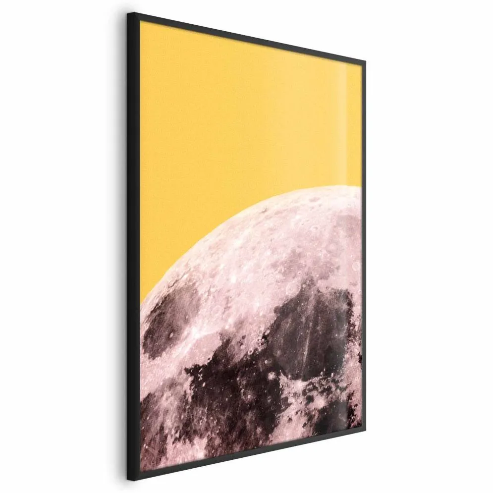 Plakat Słoneczny księżyc 60x90 cm z ramą czarną bez marginesu | MIRAT.