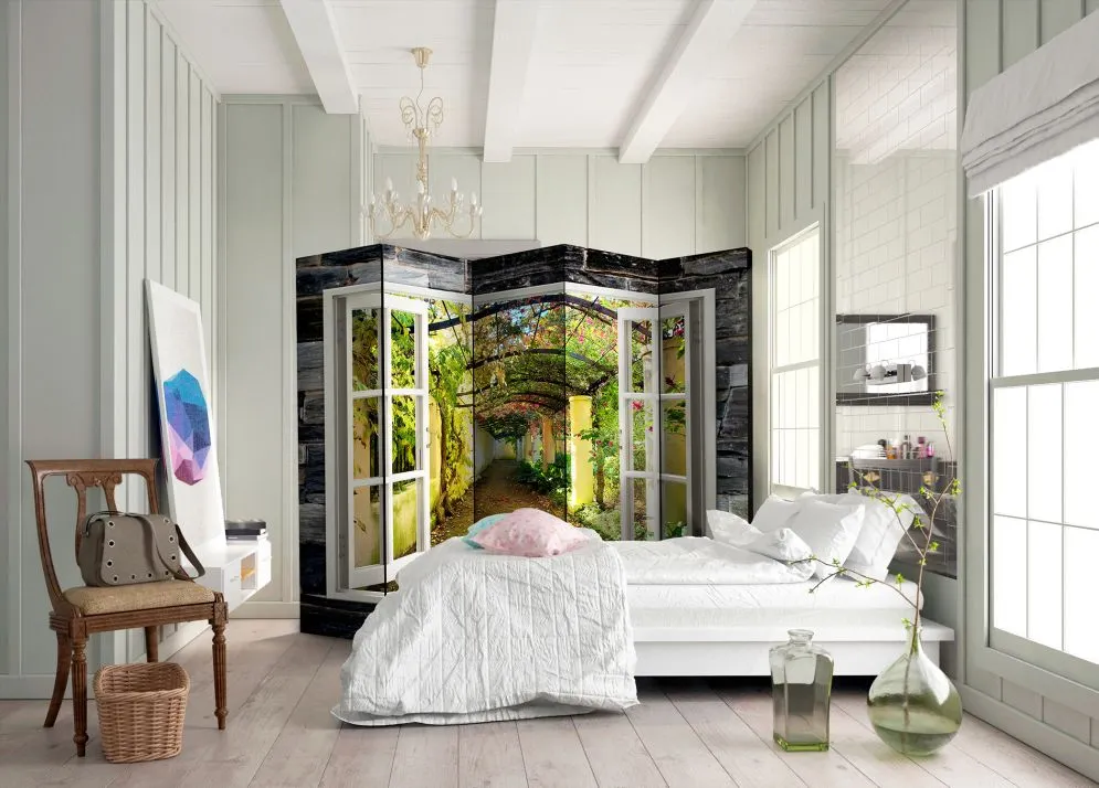 Parawan akustyczny Pejzaże 225x172 cm 5-częściowy szary | MIRAT.