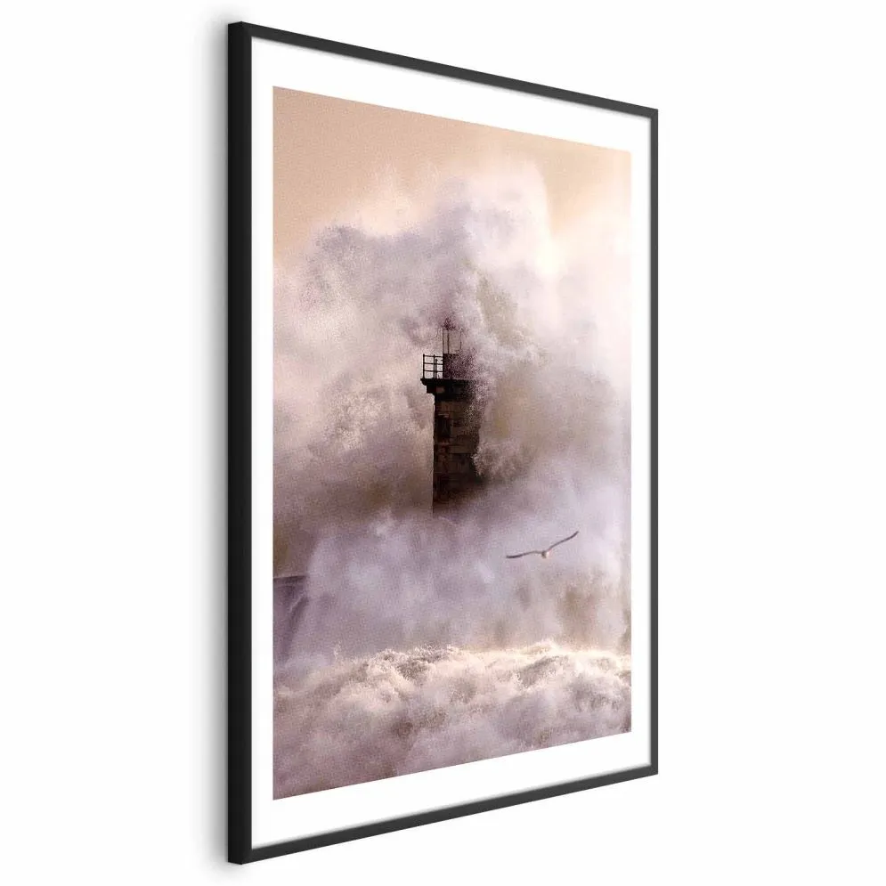 Plakat Sztorm 40x60 cm z ramą czarną z marginesem | MIRAT.