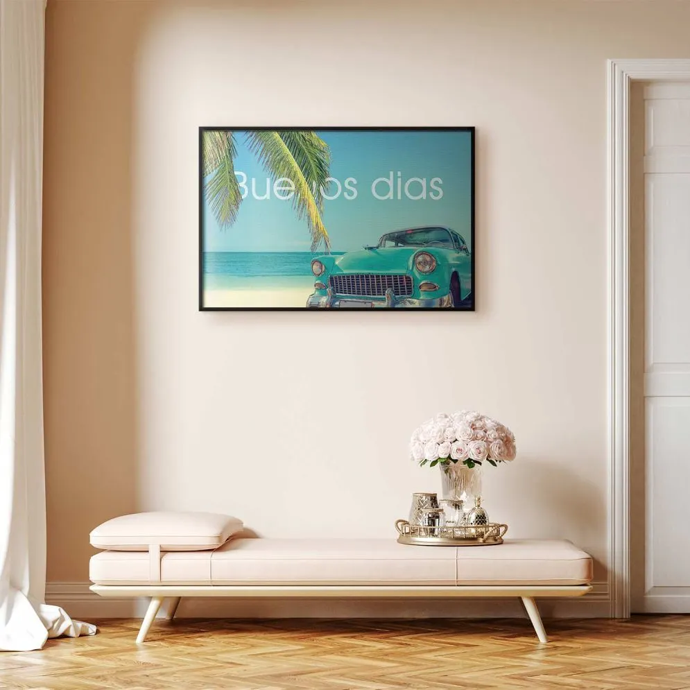 Plakat Buenos dias 90x60 cm z ramą czarną bez marginesu | MIRAT.