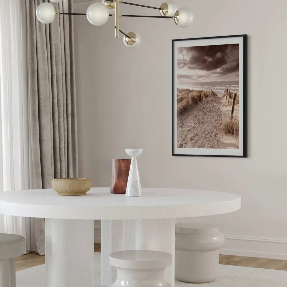 Plakat Odległa wydma 21x30 cm z ramą czarną z marginesem | MIRAT.