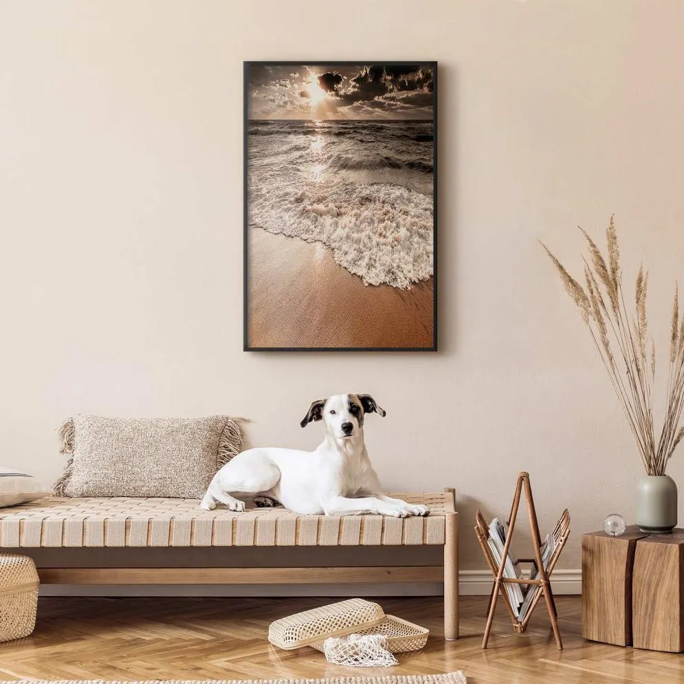 Plakat Przestrzeń fal 29,7x42 cm z ramą czarną bez marginesu | MIRAT.