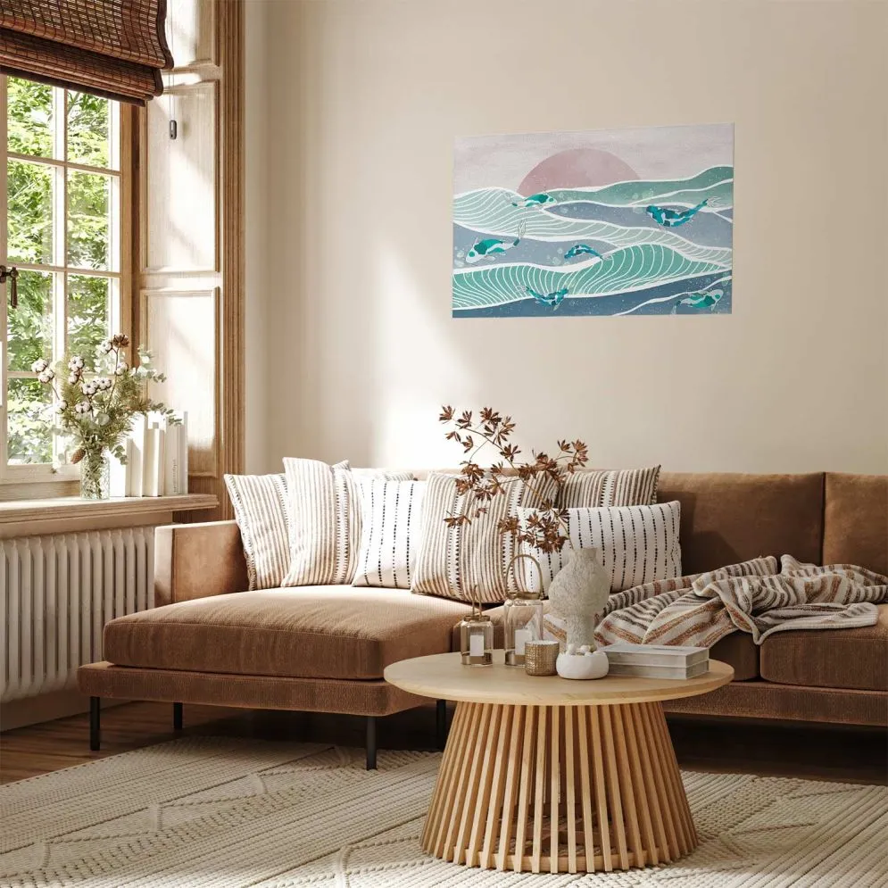 Plakat Ryby na falach 30x21 cm bez ramy bez marginesu | MIRAT.