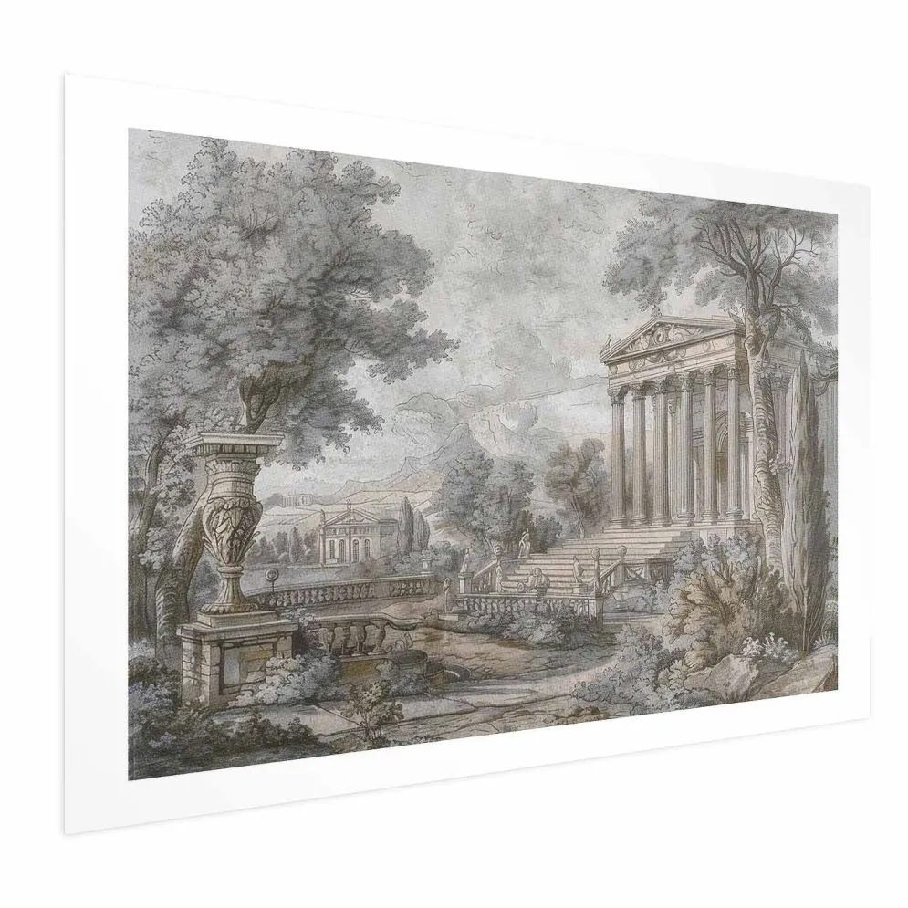 Plakat Świątynia na wzgórzu 90x60 cm bez ramy z marginesem | MIRAT.