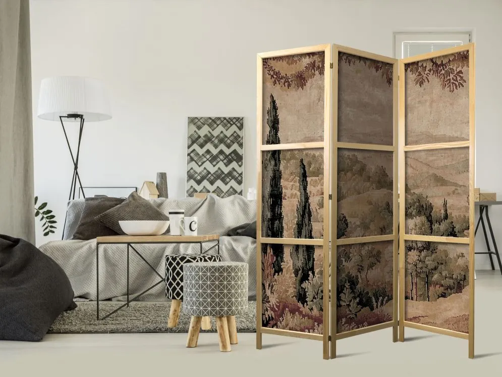 Parawan japoński Abstrakcje 135x172 cm 3-częściowy czarny | MIRAT.