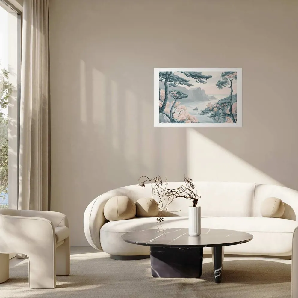 Plakat Błękitne wybrzeże 90x60 cm bez ramy z marginesem | MIRAT.