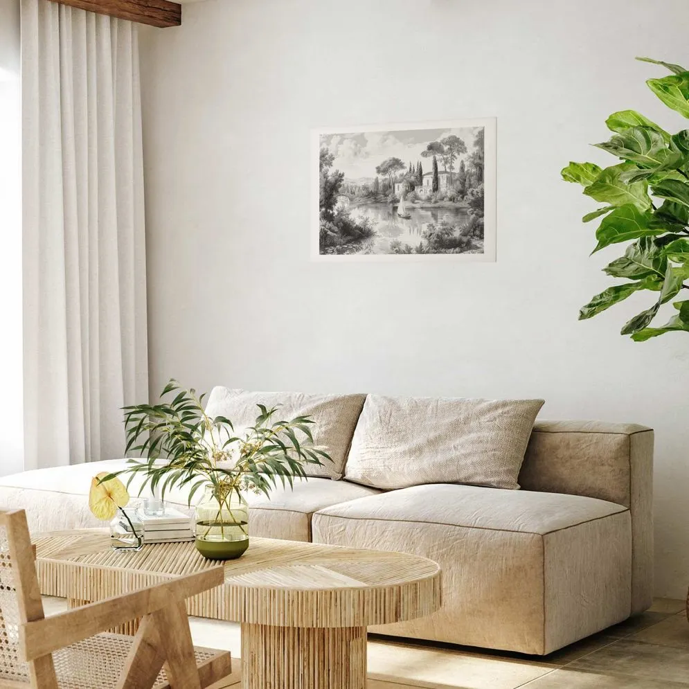 Plakat Pejzaż vintage 60x40 cm bez ramy z marginesem | MIRAT.