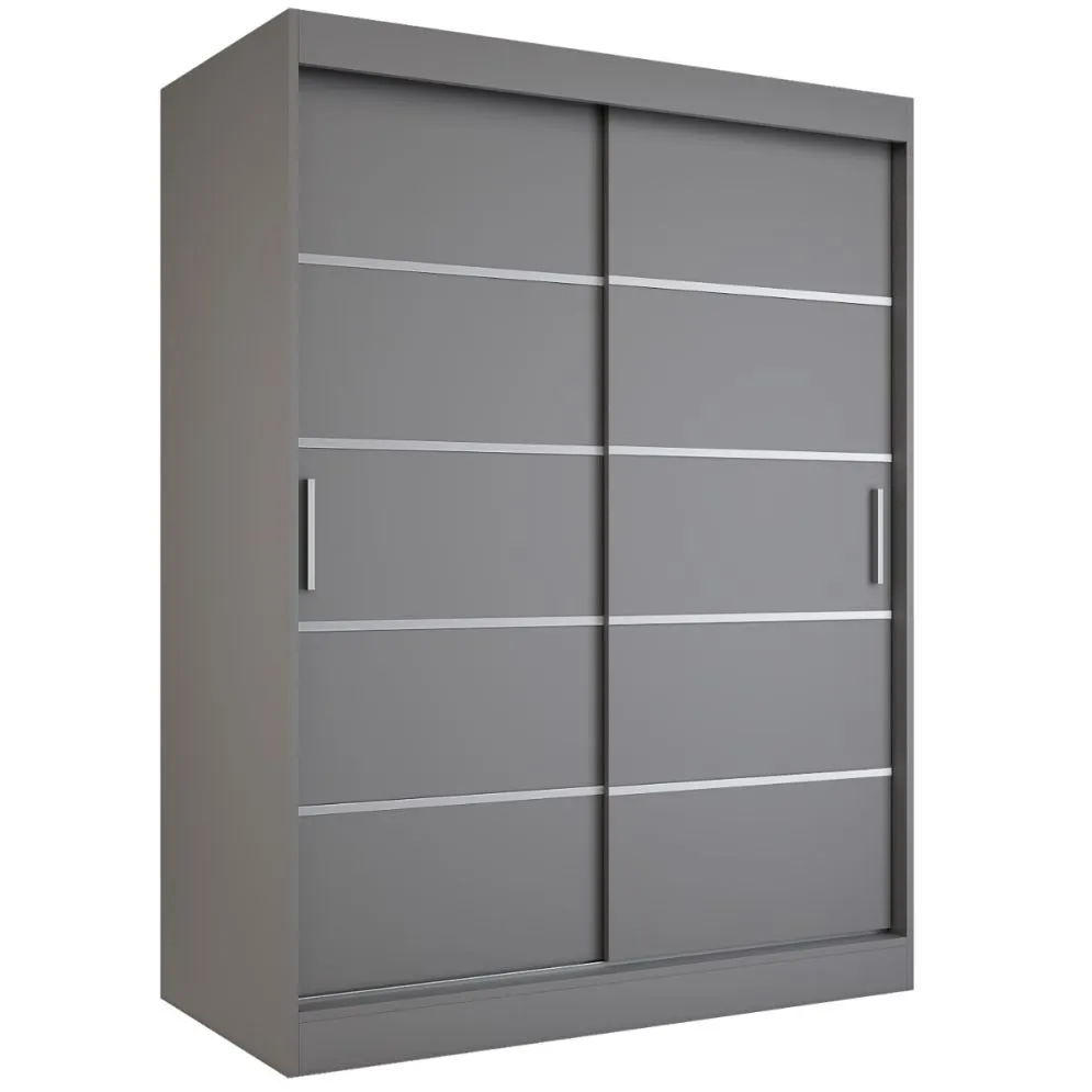 Szafa przesuwna MODUO COMFORT 150 antracyt z dekoracyjnymi frontami | MIRAT. w stylu  kolekcja MODUO COMFORT