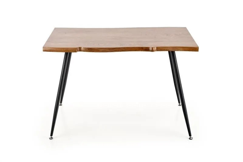 Stół LARSON 120x80 dąb naturalny na metalowych nogach | MIRAT. styl LOFT