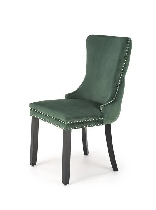 Krzesło tapicerowane ALDA zielone pikowane I sklep meblowy MIRAT. styl GLAMOUR