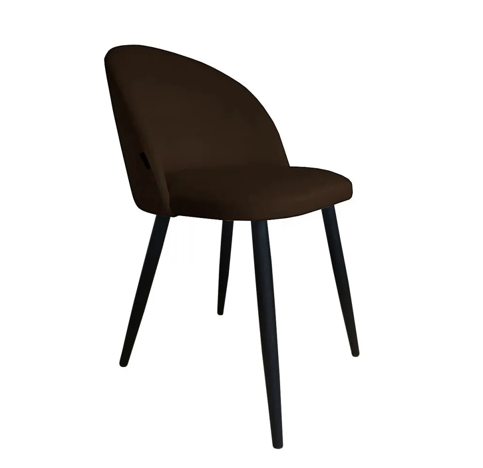 Krzesło CLAUDINE 1 VELVET brązowe na metalowych nogach | MIRAT. w stylu  kolekcja