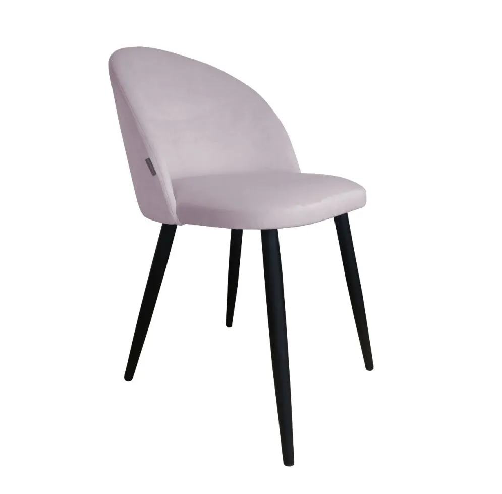 Krzesło CLAUDINE 1 VELVET jasno różowe nowoczesne tapicerowane | MIRAT. w stylu  kolekcja